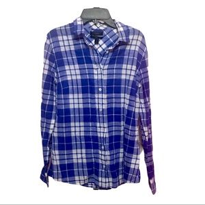 J.CREW WOMEN’S/LONG SLEEVE Checkered blouse|Size:4